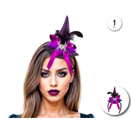 Diadema Bruja Fucsia – Complemento Unisex | Cospty