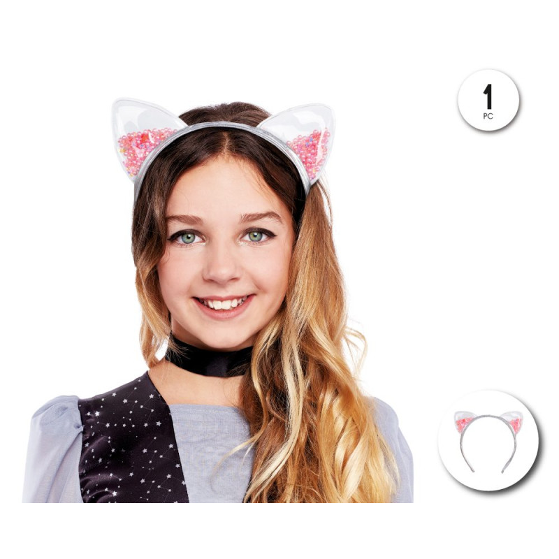 DIADEMA OREJA DE GATO GLITTER
