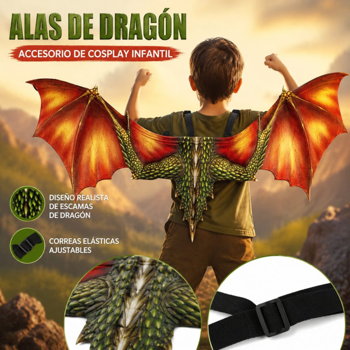 Demon Devil Wings Costume Set with Horns and Tail - Red Halloween Cosp
