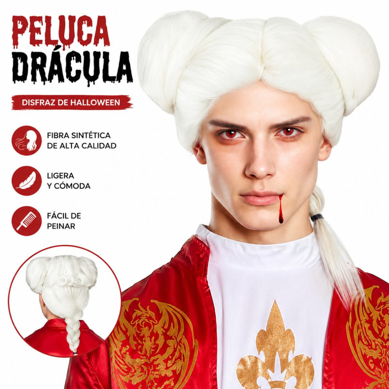 PELUCA BLANCA CON MONOS