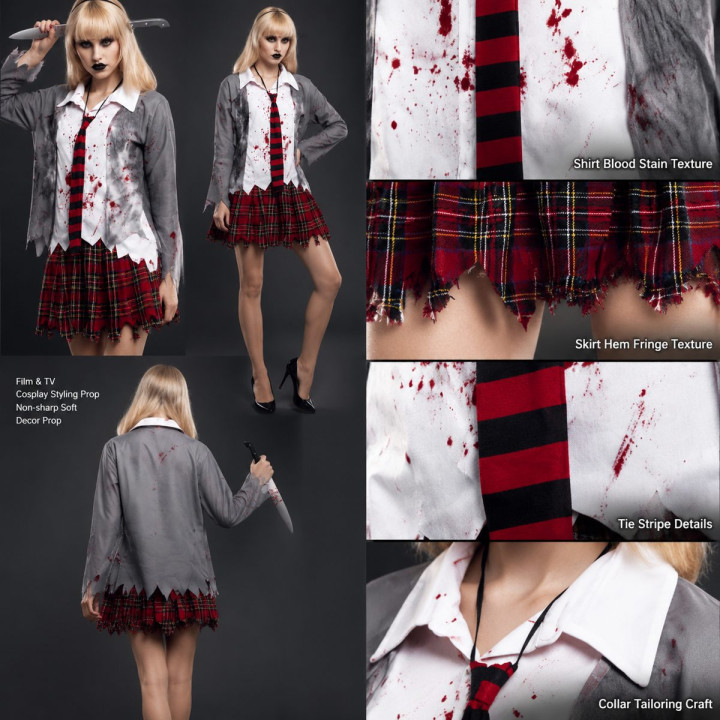 Zombie Colegiala – Disfraz Para mujer | Cospty