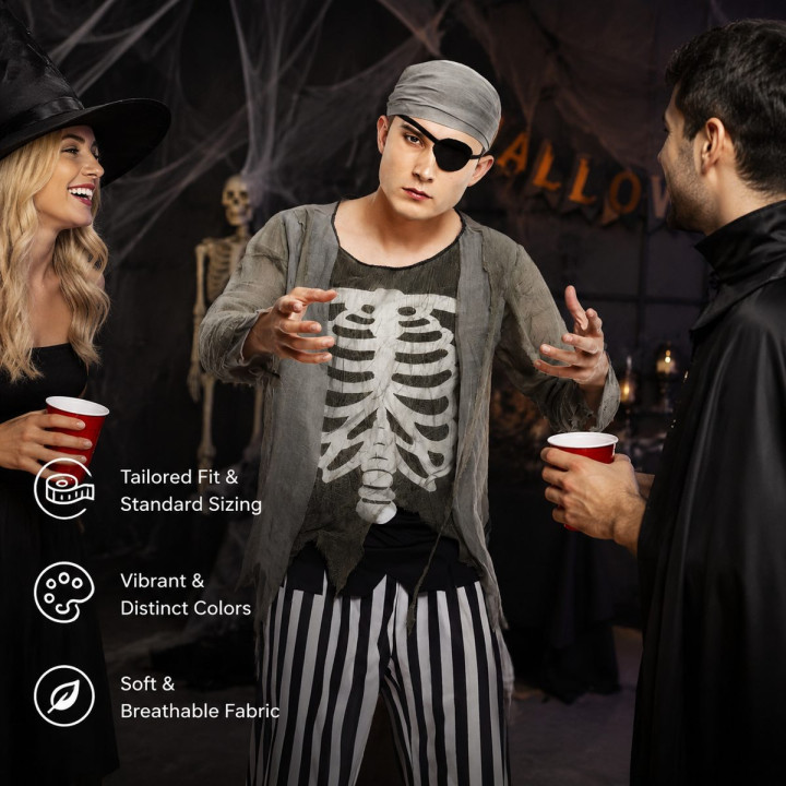 Pirata Fantasma – Disfraz Para hombre | Cospty