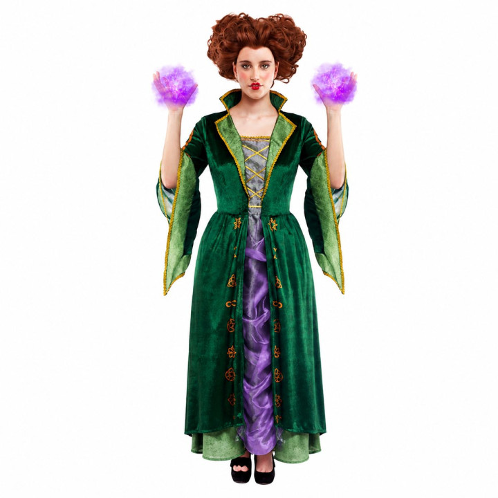 Costume de Sorcière Renaissance Florale pour Femme avec Manches en Den