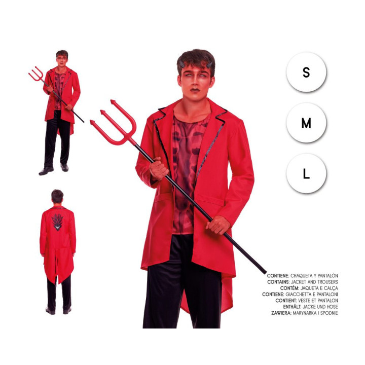Rote Teufel-Daemon-Latexmaske Voller Kopf mit Hoernern und Scharfen Za