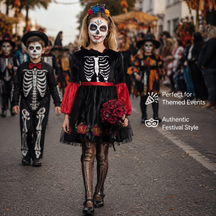 Skull Princess – Disfraz Para niña | Cospty