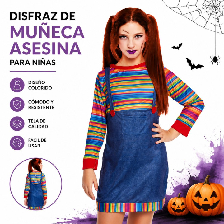 Muñeca Asesina – Disfraz Para niña | Cospty