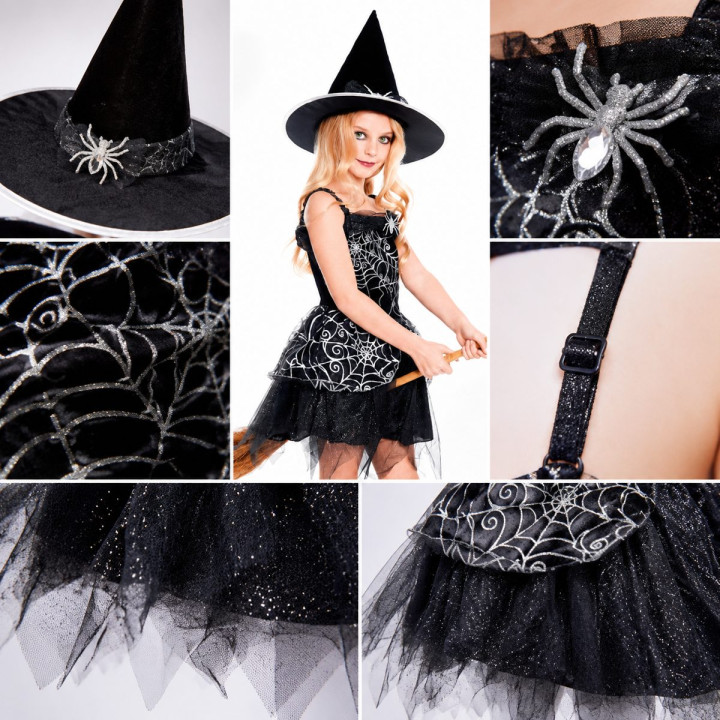 Bruja Spiderweb – Disfraz Para niña | Cospty