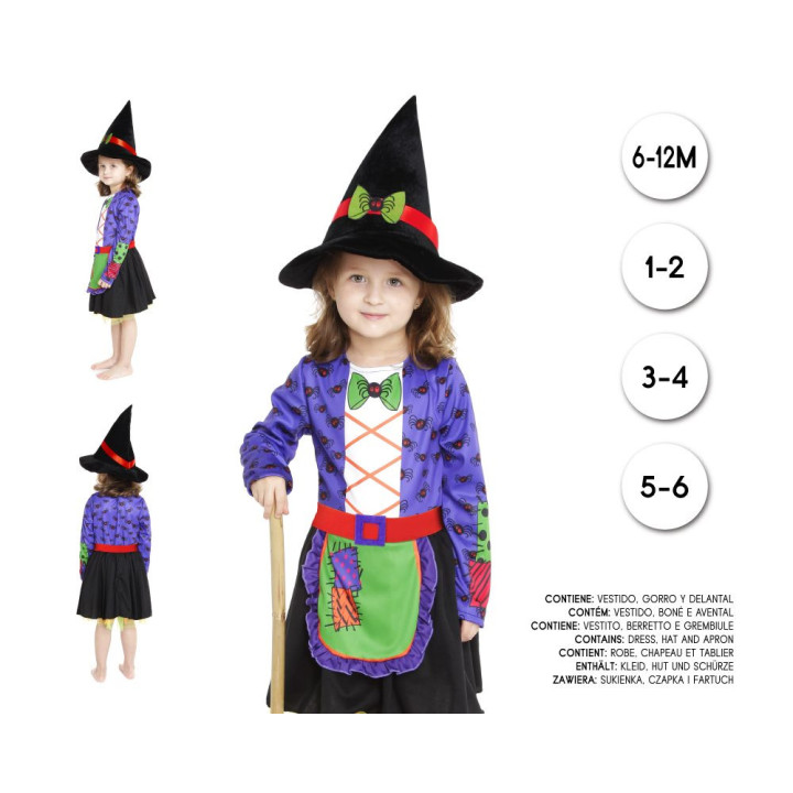 Baby Witch 6-12M – Disfraz Para niña | Cospty
