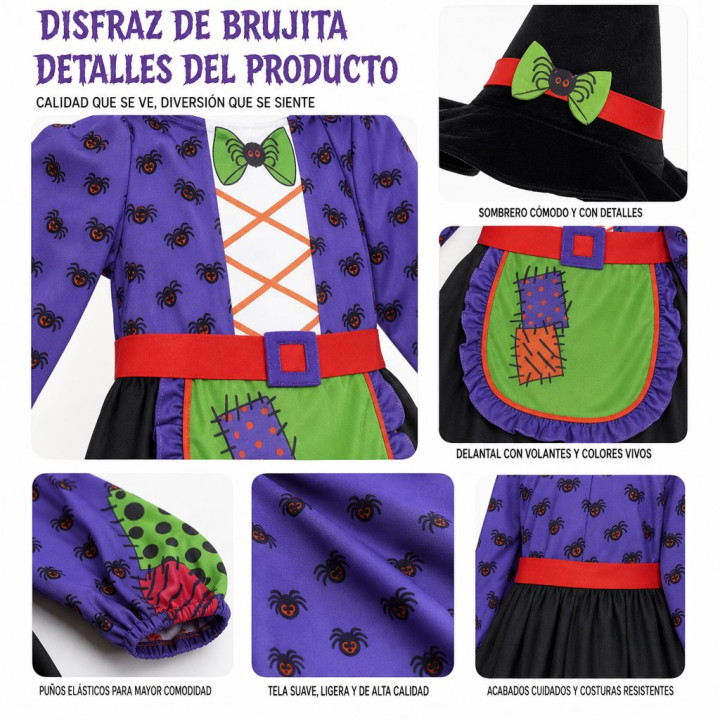 Baby Witch 6-12M – Disfraz Para niña | Cospty