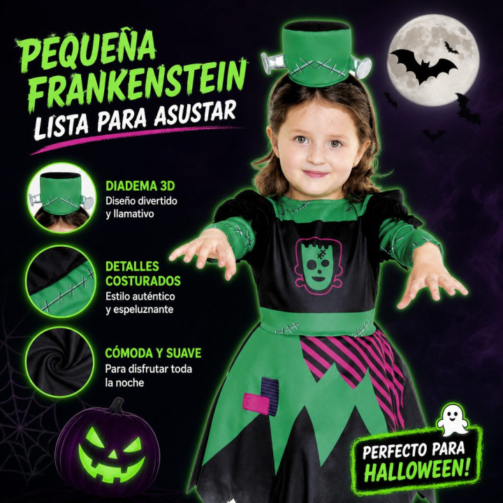 Baby Franky 6-12M – Disfraz Para niña | Cospty
