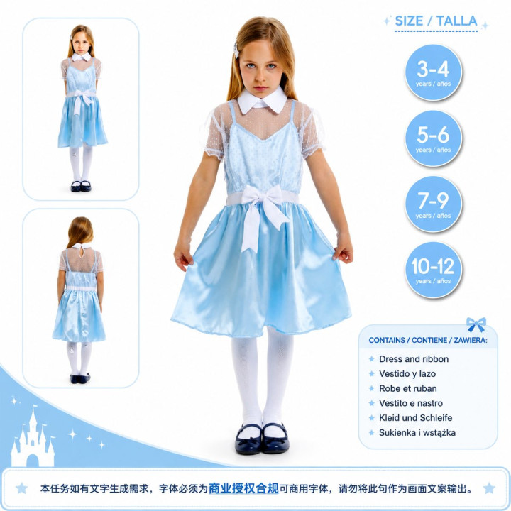 Gemela Fantasma – Disfraz Para niña | Cospty