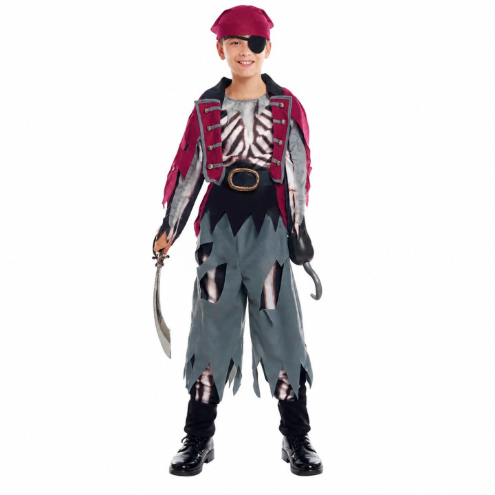 Costume Pirate Squelette Garçon Halloween - Ensemble Pirate Zombie ave