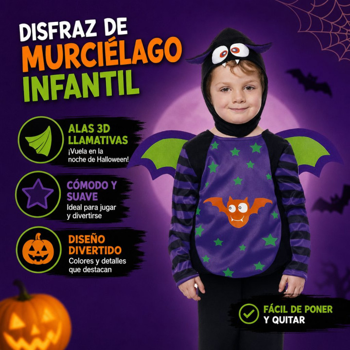 Baby Bat 6-12M – Disfraz Para niño | Cospty