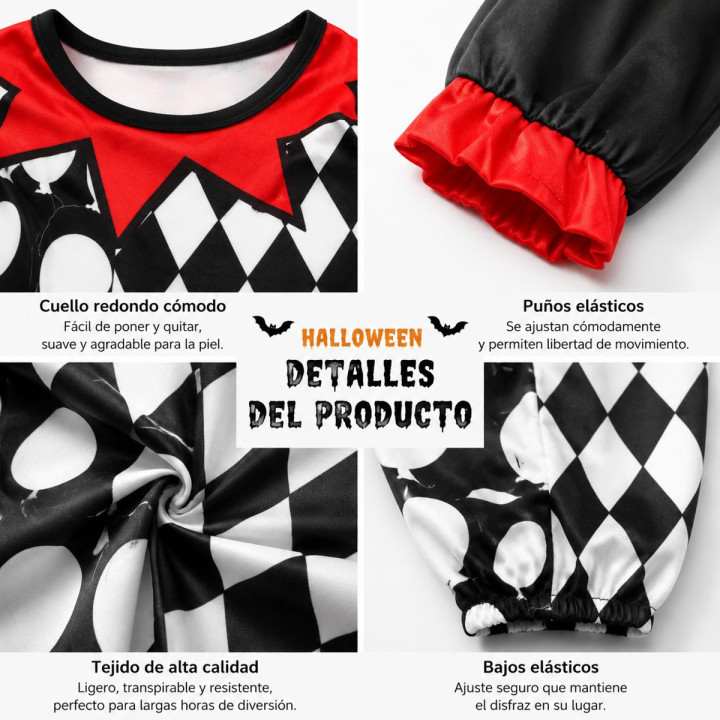 Baby Toddler Harlequin Clown Costume with Diamond Print Romper, Balloo