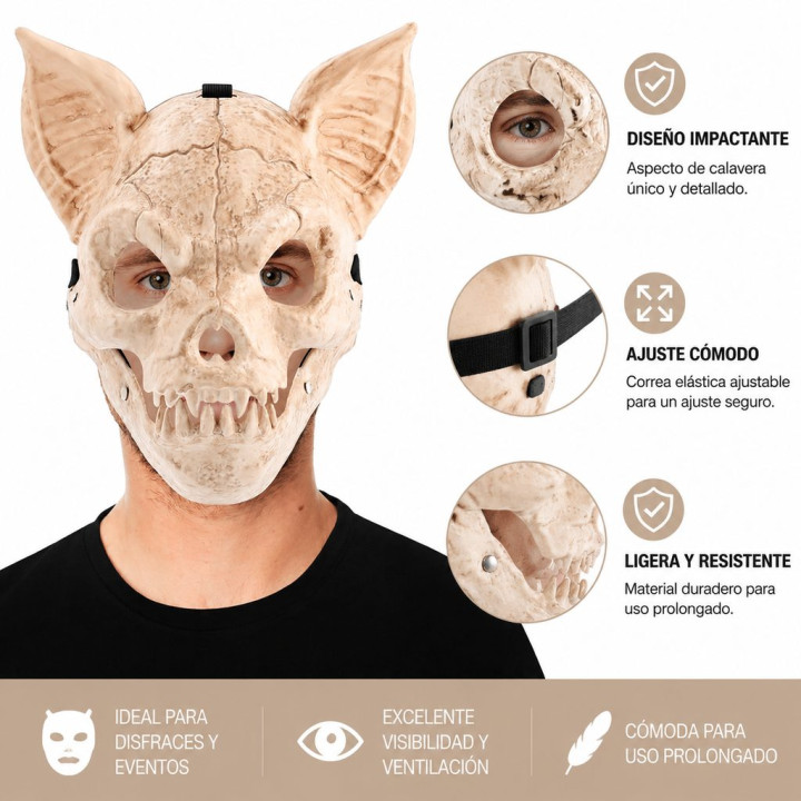 Mascara Calavera De Perro – Máscara Unisex | Cospty
