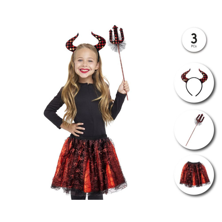 Set Tutu Diablesa – Complemento Unisex | Cospty