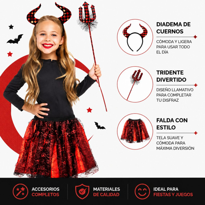 Set Tutu Diablesa – Complemento Unisex | Cospty