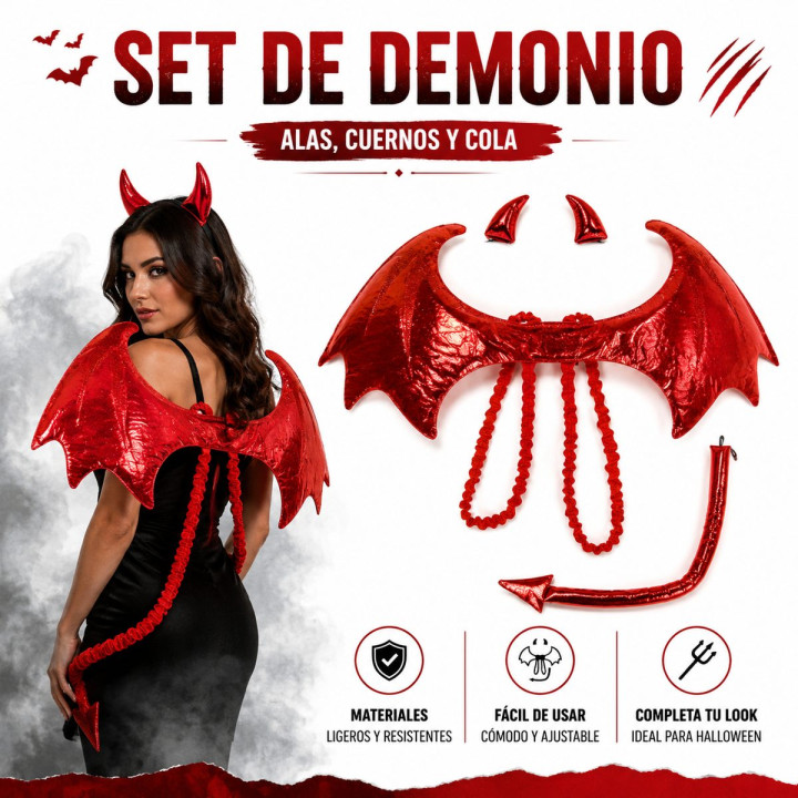 Set Alas Devil – Complemento Unisex | Cospty