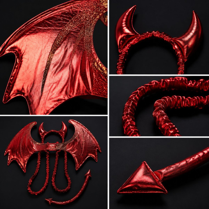 Set Alas Devil – Complemento Unisex | Cospty
