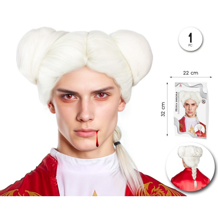 PELUCA BLANCA CON MONOS