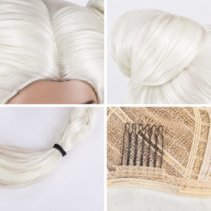 PELUCA BLANCA CON MONOS