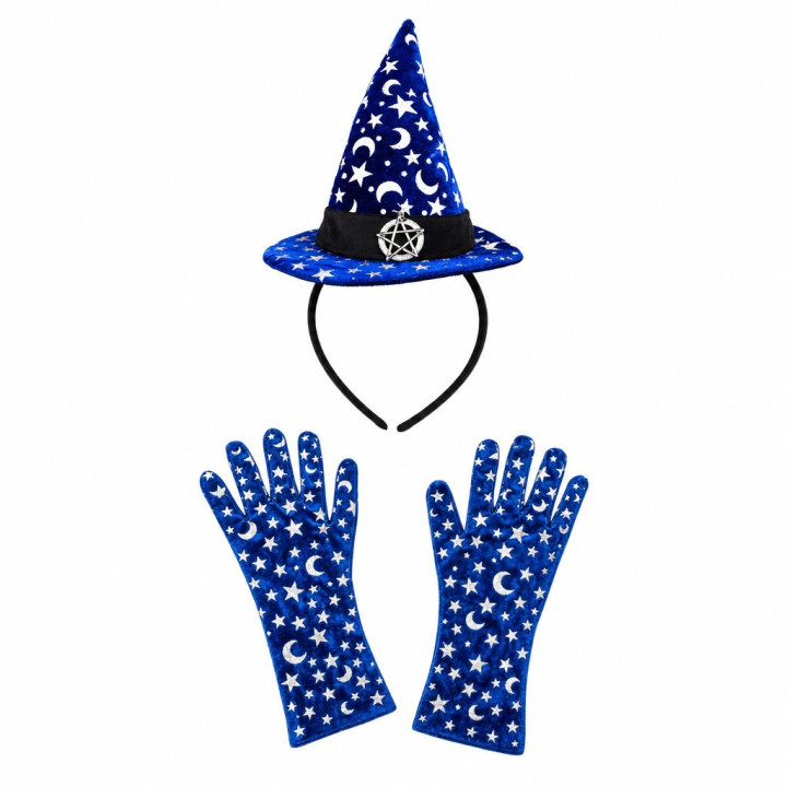 SET BRUJA LUNA DIADEMA CON GUANTES