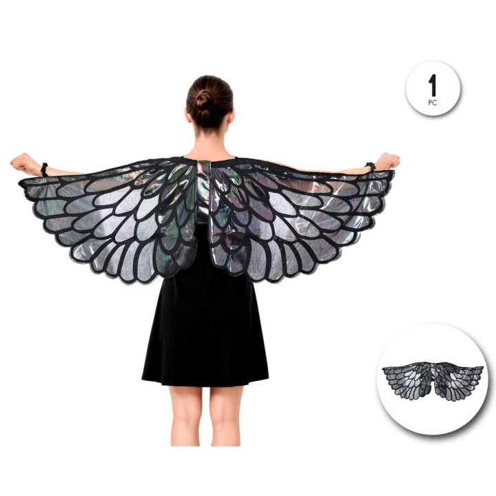 Alas Negra Metalic – Complemento Unisex | Cospty