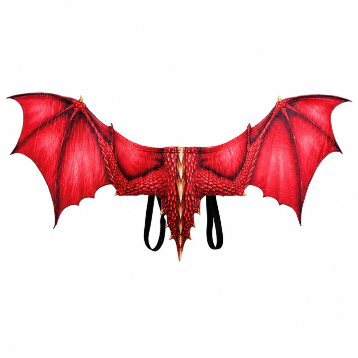 Alas de Dragon Verdes Accesorio de Disfraz Halloween con Correas Elast
