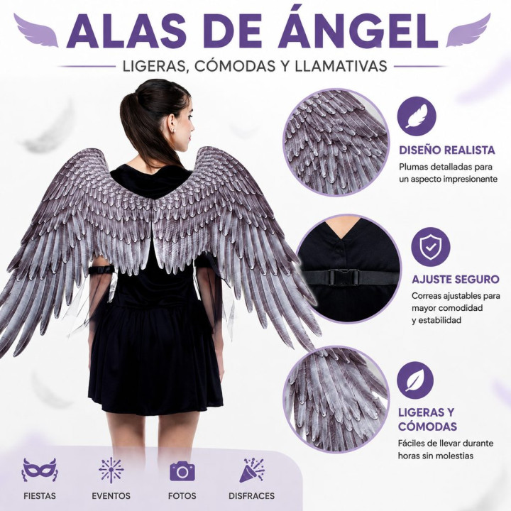 Alas Print Negra – Complemento Unisex | Cospty