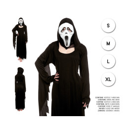 cospty - ASESINA SCREAM - Disfraz de Asesina para Mujer (S/M/L/XL)
