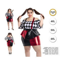 Payasa Rombos 6Xl – Disfraz Para mujer | Cospty
