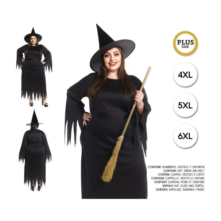 Bruja Negra Basica 4Xl – Disfraz Para mujer | Cospty