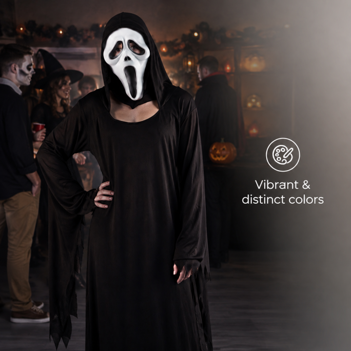 cospty - ASESINA SCREAM - Disfraz de Asesina para Mujer (S/M/L/XL)