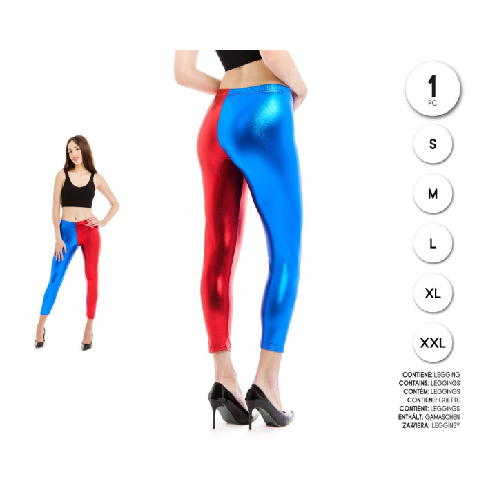 Legging Metalizado Bicolor – Disfraz Para mujer | Cospty