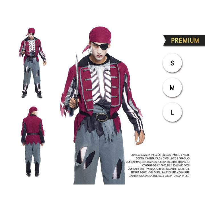 Skull Pirate – Disfraz Para hombre | Cospty