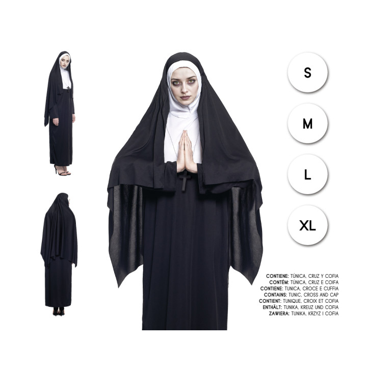 cospty - MONJA MALDITA - Disfraz de Monja de Terror