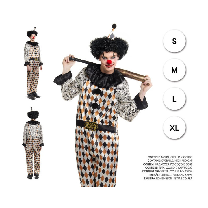 Payaso Circo De Horror Negro/Nr – Disfraz Para hombre | Cospty