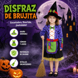 Baby Witch 6-12M – Disfraz Para niña | Cospty