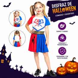 Animadora Sadica Bicolor – Disfraz Para niña | Cospty