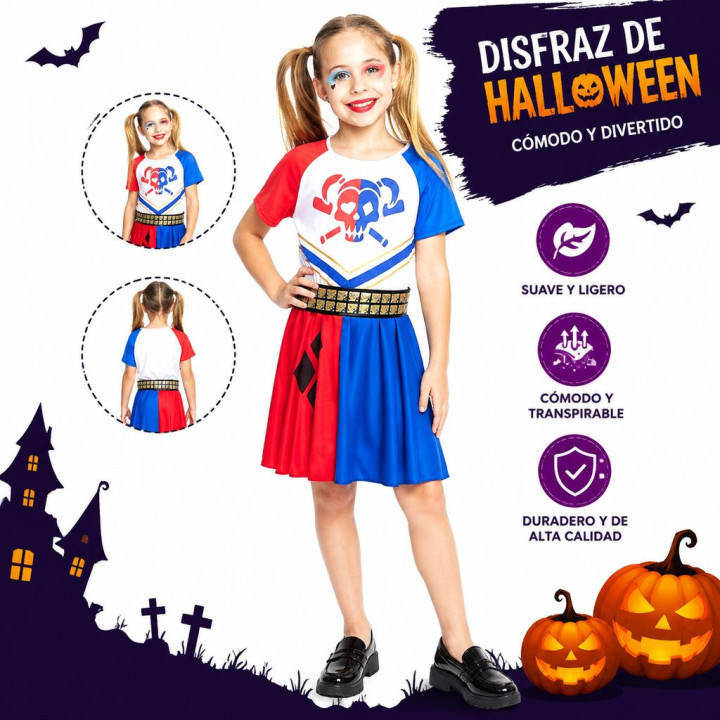 Animadora Sadica Bicolor – Disfraz Para niña | Cospty