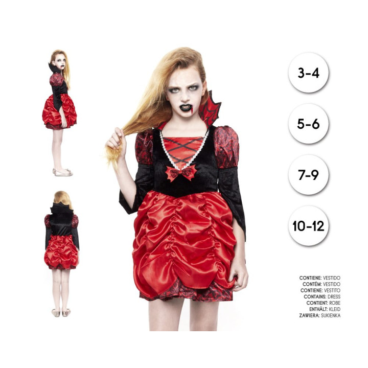 Vampiresa – Disfraz Para niña | Cospty