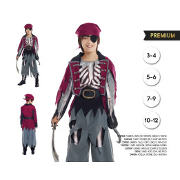 Skull Pirate 4/6 – Disfraz Para niño | Cospty