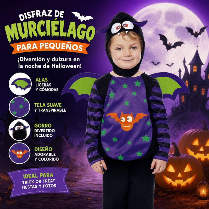 Baby Bat 6-12M – Disfraz Para niño | Cospty