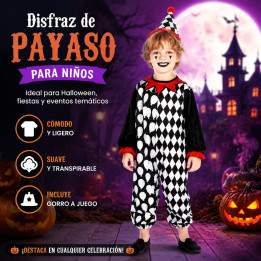 Baby Toddler Harlequin Clown Costume with Diamond Print Romper, Balloo