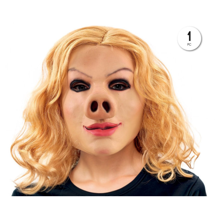 Mascara Latex Miss Piggy – Máscara Unisex | Cospty