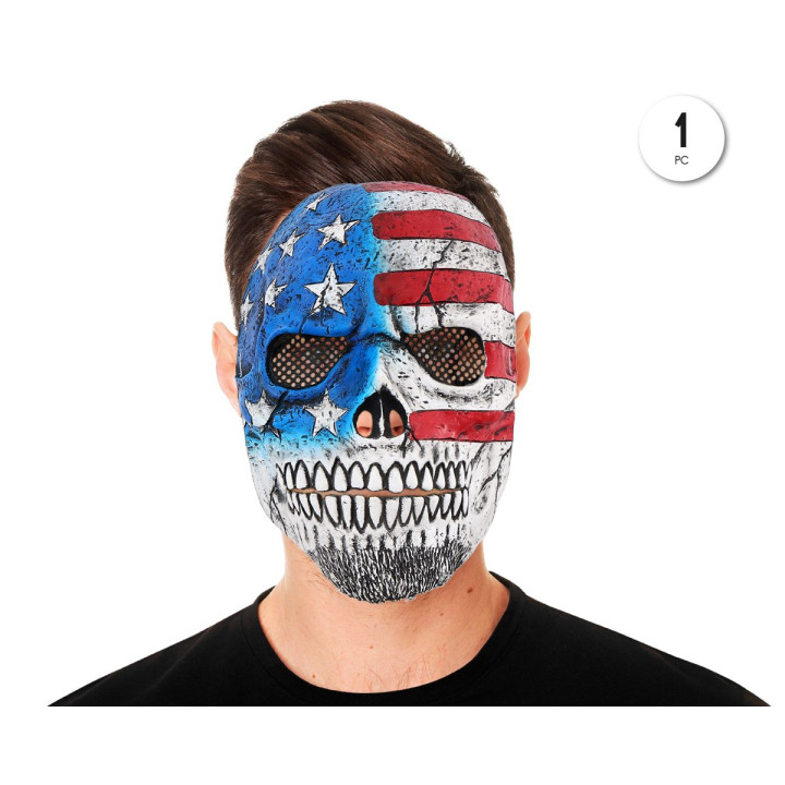 Mascara Latex Skull Americano – Máscara Unisex | Cospty