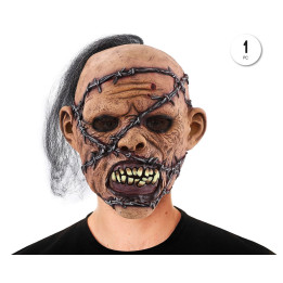 Masque Latex Monstre Frankenstein Vert Tete Entiere avec Boulons de Co