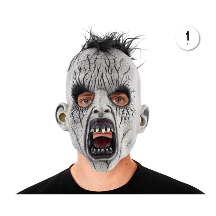 Mascara Latex Zombie Punky – Máscara Unisex | Cospty