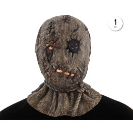 Masque Latex Realiste Vache Tete Entiere avec Taches Noires et Blanche