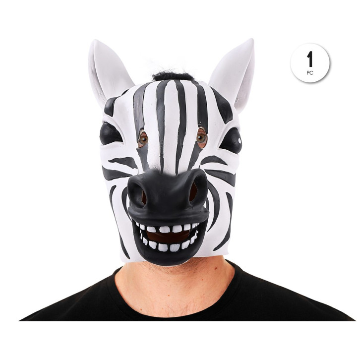 Masque Latex Singe Amusant avec Fez Rouge - Halloween Animal Costume F